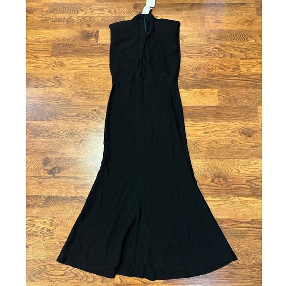 Isabel Marant Women's Rabea Keyhole Sleeveless Crepe Midi Dress Black Sz 36 NWT - Picture 1 of 10
